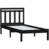  Okvir za krevet od masivnog drva crni 75 x 190 cm UK 2FT6 mali | shoptok.hr