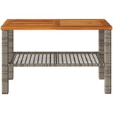 Vrtni stol sivi 70 x 38 x 42 cm od poliratana i drva bagrema | shoptok.hr
