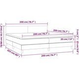 Krevet box spring s madracem LED crni 200x200cm od umjetne kože | shoptok.hr