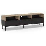 Marckeric Crna/u prirodnoj boji TV komoda u dekoru hrasta 180x55 cm Marion – | shoptok.hr