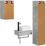  Set namještaja za kupaonicu 3 kom. Betonska siva 33 x 34,5 x 160 cm | Shoptok.si