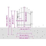  Vrtna vrata s zaključavanjem Woerden Siva 100 x 100 cm Čelik | shoptok.hr