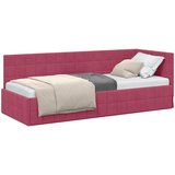  Kutni okvir kreveta Vinska crvena 80 cm x 200 cm Baršun | shoptok.hr
