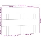  Uzglavlje za krevet crno 138 x 3 x 81 cm od masivne borovine | shoptok.hr