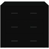  Komoda crna 80 x 33 x 70 cm od konstruiranog drva | shoptok.hr