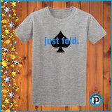  Poker majica "Just Fold", siva | shoptok.hr