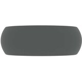  Luksuzni okrugli umivaonik mat tamnosivi 40 x 15 cm keramički | shoptok.hr