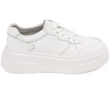 Sergio Leone White leather platform sneakers by | Shoptok.si
