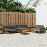  Set vanjskih sofa 7 pcs Prirodna i antracit | shoptok.hr