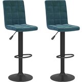 vidaXL Barski stolčki 2 kosa moder žamet, (20817354) | Shoptok.si