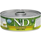 N&D PRIME Vlažna hrana za mačke, Jabuka i Divlja svinja, 70 g Cene