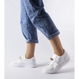 Gemre White sneakers with a gold accent Letteria Cene