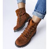 Big Star Brown eco-suede ankle boots Hayed | ePonuda.com