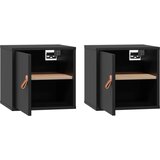  Zidni ormarići 2 kom crni 31,5 x 30 x 30 cm od masivne borovine | shoptok.hr