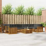  Set vanjskih sofa 8 kom. Prirodna i antracit | shoptok.hr