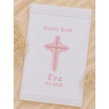  KRSTNI PRTIČEK s križcem v roza KRSPRT 04-06 | Shoptok.si