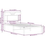 vidaXL Okvir kreveta bez madraca boja hrasta sonome 75 x 190 cm drveni | shoptok.hr