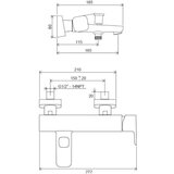 Ravak X070152 10° Free stenska armatura za kad črna | Shoptok.si
