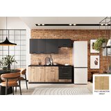 Stolkar KUHINJSKI BLOK ANIKA 200 CM - ARTISAN HRAST/GRAFIT SIVA-Arlington hrast Cijene