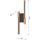 Wofi 4031-206- led prigušiva zidna svetiljka palermo 11W/230V kaučukovac | Eponuda.com