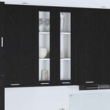 VidaXL Viseći ormarić s policom Zidne Riga Crni hrast 60 x 31 x 100 cm VidaXL Viseći ormarić s policom Zidne Riga Crni hrast 60 x 31 x 100 cm Slike