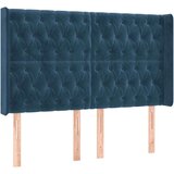  Uzglavlje tamnoplavo 147x16x118/128 cm baršunasto | shoptok.hr
