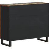  Komoda s 2 vrata 90 x 33 x 75 cm od masivnog obnovljenog drva | shoptok.hr