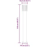 vidaXL Vanjska podna svjetiljka srebrna 110 cm od nehrđajućeg čelika | shoptok.hr