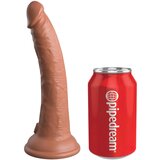 King Cock Elite Comfy - dildo na kopču s pojasom (tamno prirodno) | shoptok.hr