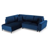 Cosmopolitan Design Plava baršunasti sklopiva/s prostorom za odlaganje kutna garnitura (s lijevim kutom/u obliku slova L) Kyoto – | shoptok.hr