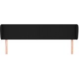 vidaXL Vzglavje z ušesi črn 203x23x78/88 cm blago | Shoptok.si