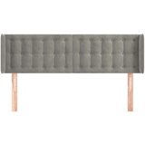  Vzglavje z ušesi svetlo sivo 147x16x78/88 cm žamet, (20794173) | Shoptok.si
