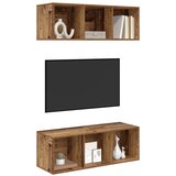  Set TV komoda Zidne 2 pcs Staro drvo 37 x 37 x 107 cm | shoptok.hr