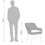  Vrtni set za objed s jastukom 7 pcs Svijetlo siva poliratan | shoptok.hr