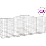  Lučne gabionske košare 10kom 400x50x140/160cm pocinčano željezo | shoptok.hr