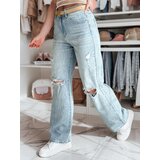 DStreet Spodnie damskie jeansowe wide leg STYLLEG niebieskie Cene