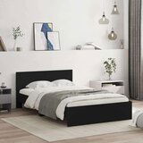 vidaXL Okvir za krevet s uzglavljem crni 135x190 cm | shoptok.hr