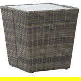 vidaXL Stolić za čaj sivi 41,5x41,5x43cm poliratana od kaljenog stakla Cijene