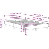 Okvir kreveta bez madraca smeđi hrast 135x190 cm | shoptok.hr