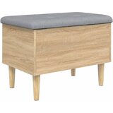  Klupa za pohranu boja hrasta 62x42x46 cm od konstruiranog drva | shoptok.hr