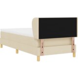 Box Spring Krevet s Madracem - Krem - 80x200 cm - Tkanina | shoptok.hr