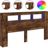  LED uzglavlje boja dimljenog hrasta 180x18,5x103,5 cm | shoptok.hr