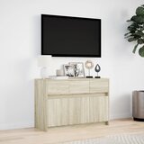  ormarić s LED svjetlima boja hrasta 91x34x61 cm drveni | shoptok.hr