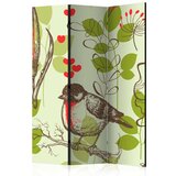  Paravan u 3 dijela - Bird and lilies vintage pattern [Room Dividers] 135x172 Cijene