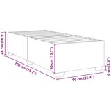 vidaXL Posteljni okvir bel 90x200 cm blago | Shoptok.si