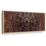  Slika - Mandala: Amber Silence 150x50 U prirodnom drvenom okviru | shoptok.hr