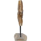 vidaXL Božićna zvijezda Smeđa 30 x 5 x 45 cm Čvrsto teak drvo | shoptok.hr