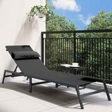 Ležaljka 1-osoba Crna i antracit 197 x 54 x 86 cm Čelik | shoptok.hr