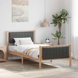  Okvir kreveta smeđe i tamnosivo 90 x 200 cm Masivna borovina | shoptok.hr