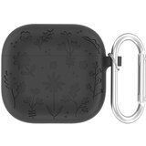 INF Silikonska zaščitna torbica za Apple AirPods 4 s karabinom za zaklepanje DarkGrey, (21579412) | Shoptok.si